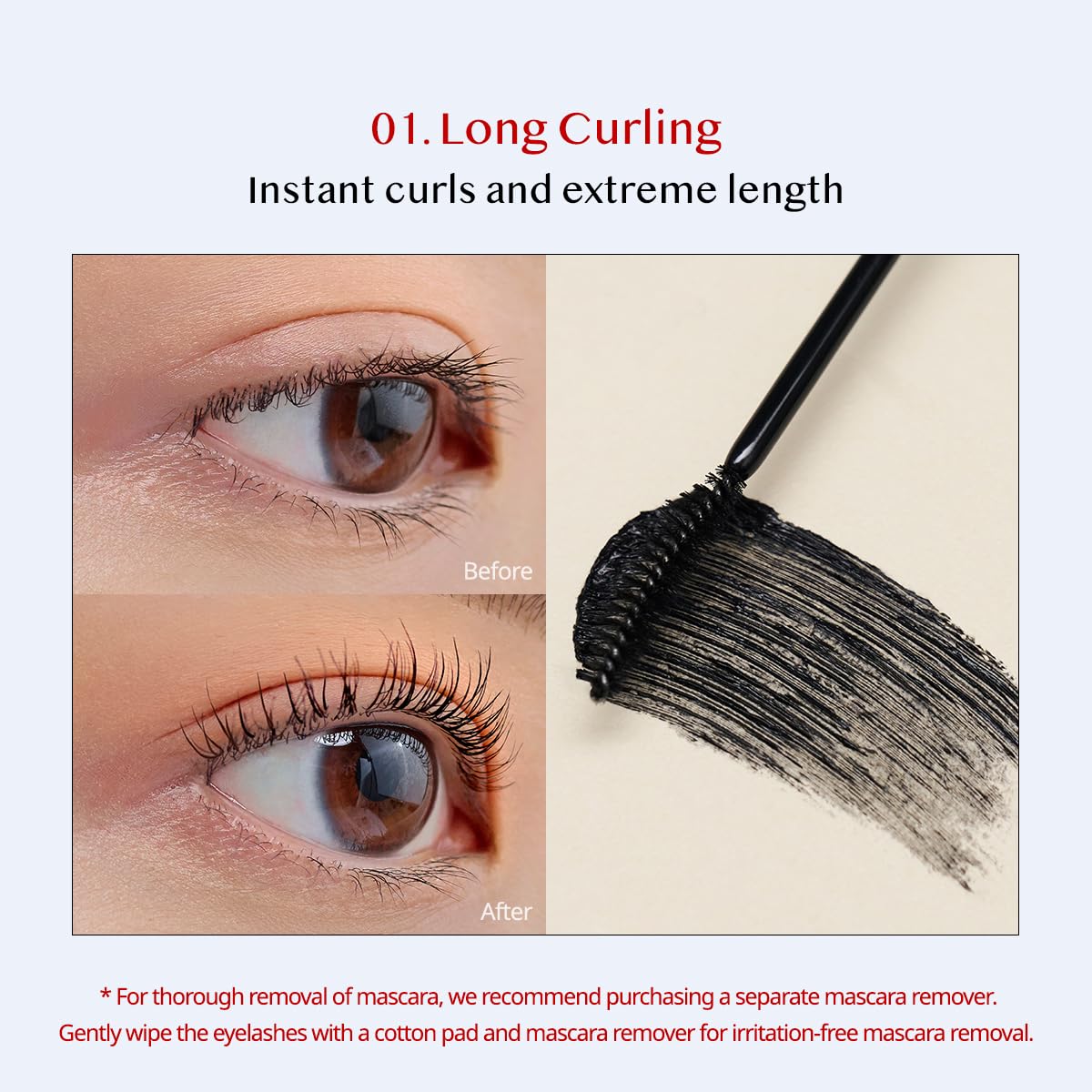 CLIO Kill Lash Superproof Mascara wand with precise bristles for curl and separation