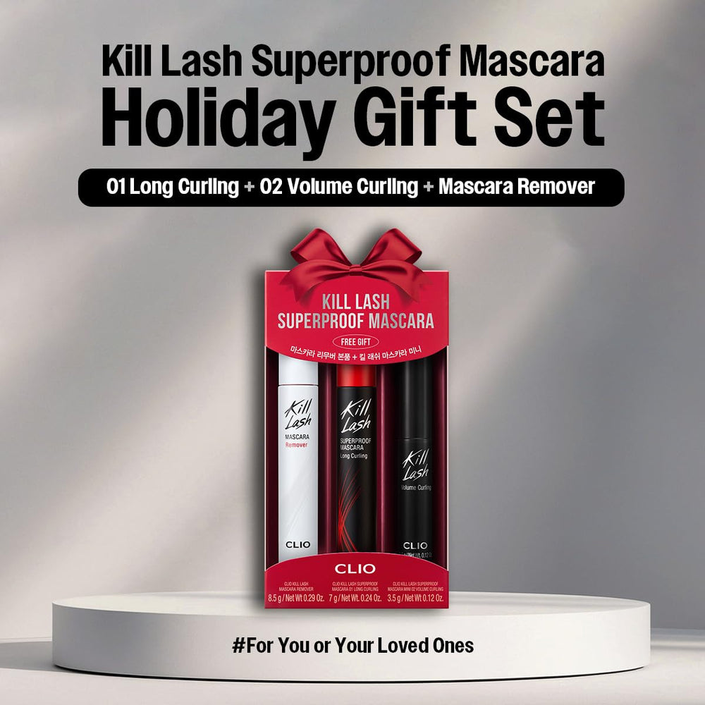 CLIO Kill Lash Superproof Mascara volume curling mini closeup highlighting fuller lashes