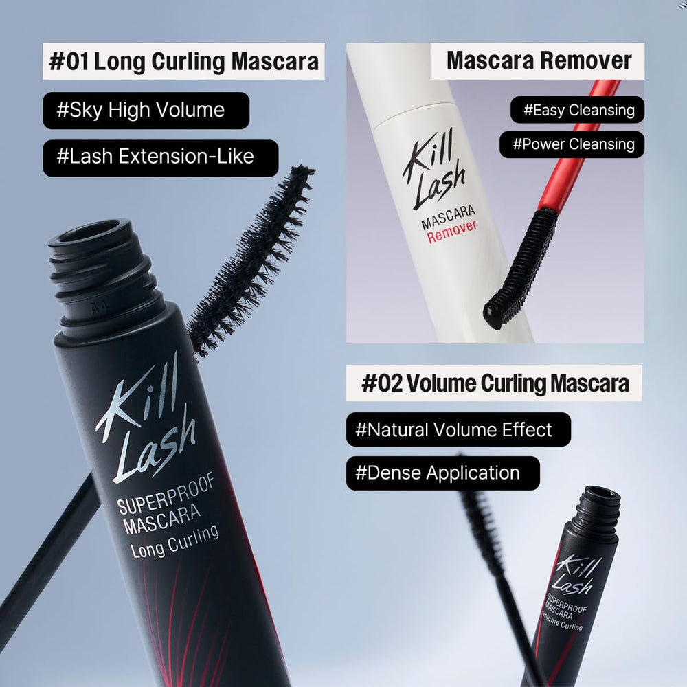 CLIO Kill Lash Superproof Remover mini-packaging closeup for easy removal