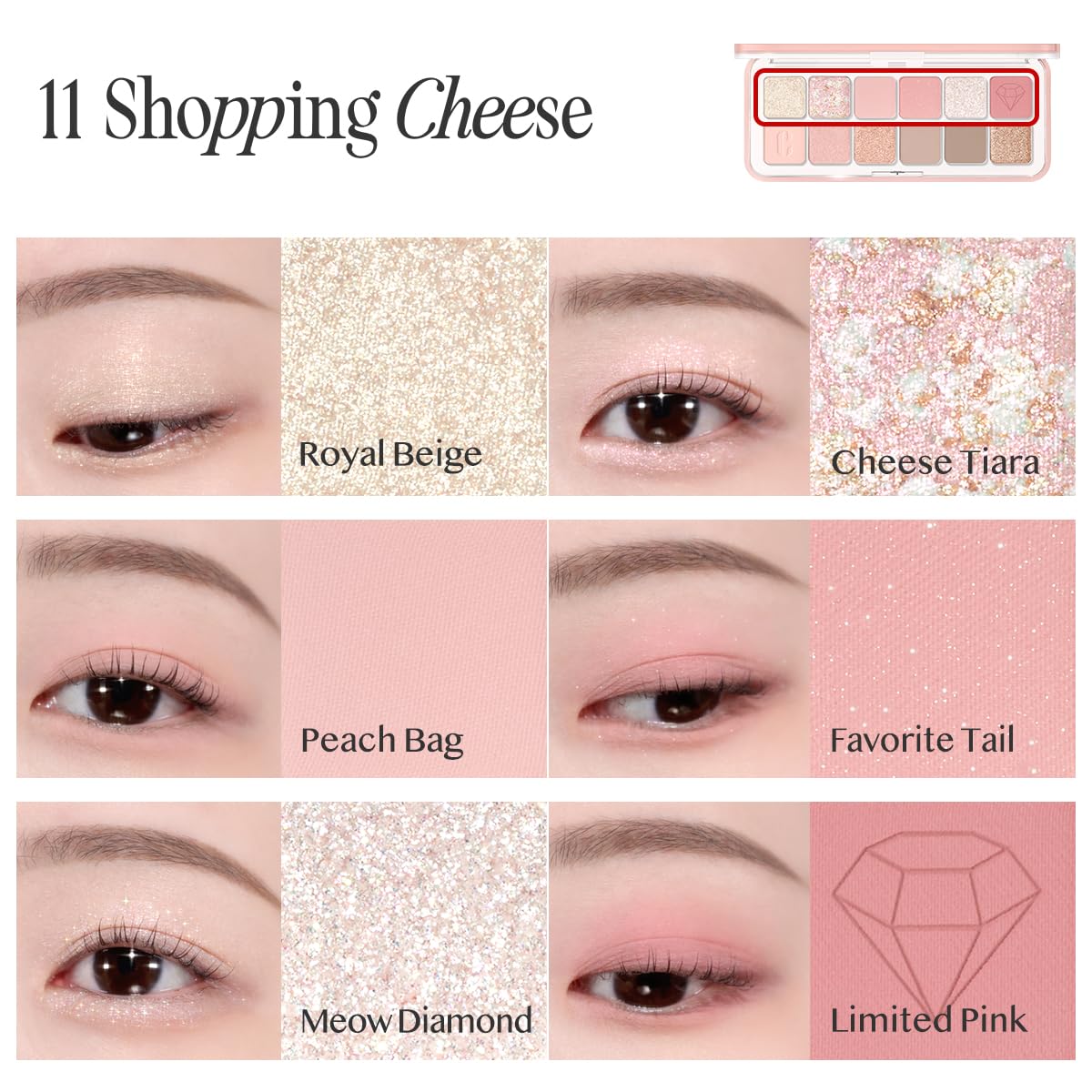 CLIO PRO EYE PALETTE AIR day-to-night versatility shown for natural to dramatic looks