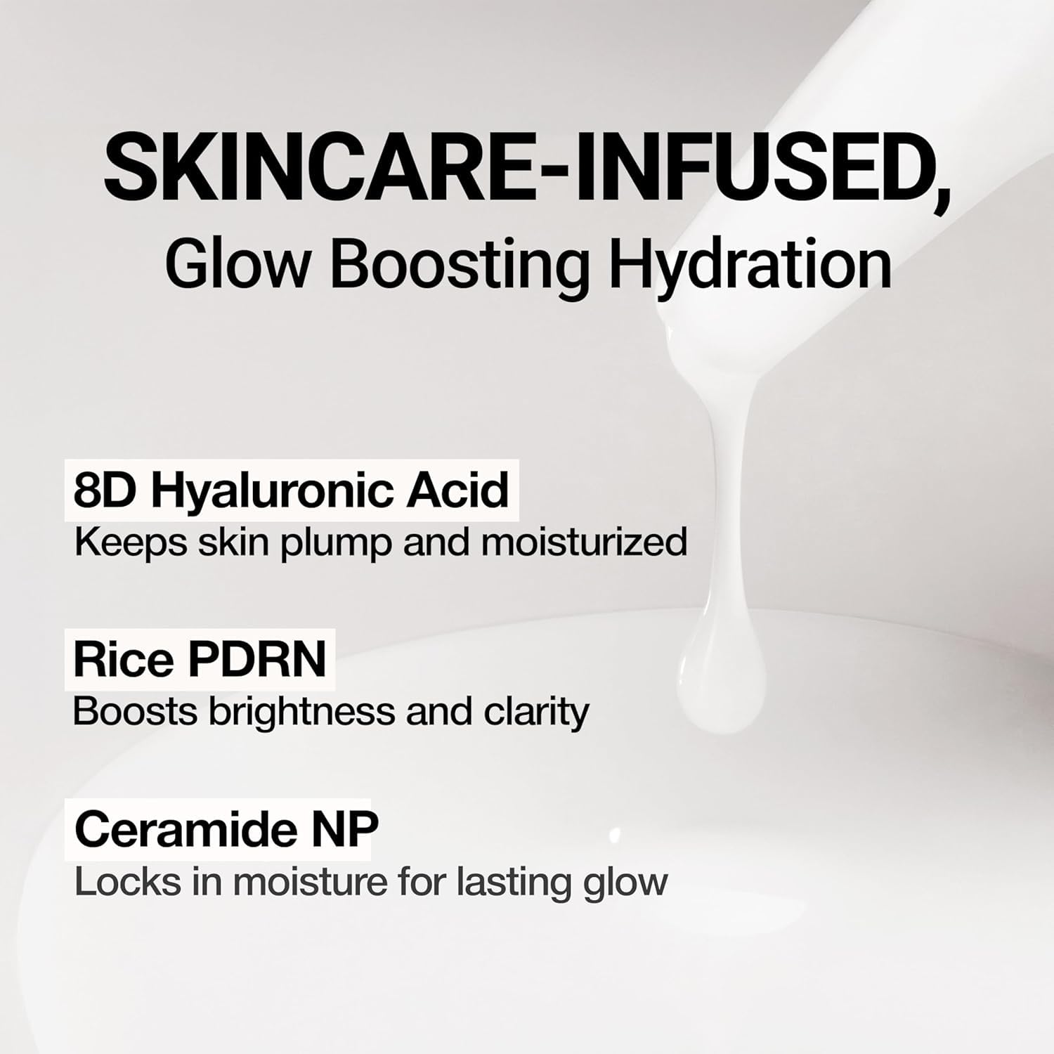 CLIO Professional Glazing Milky Essence rice PDRN detail suggests radiance support and skin-looking glow.