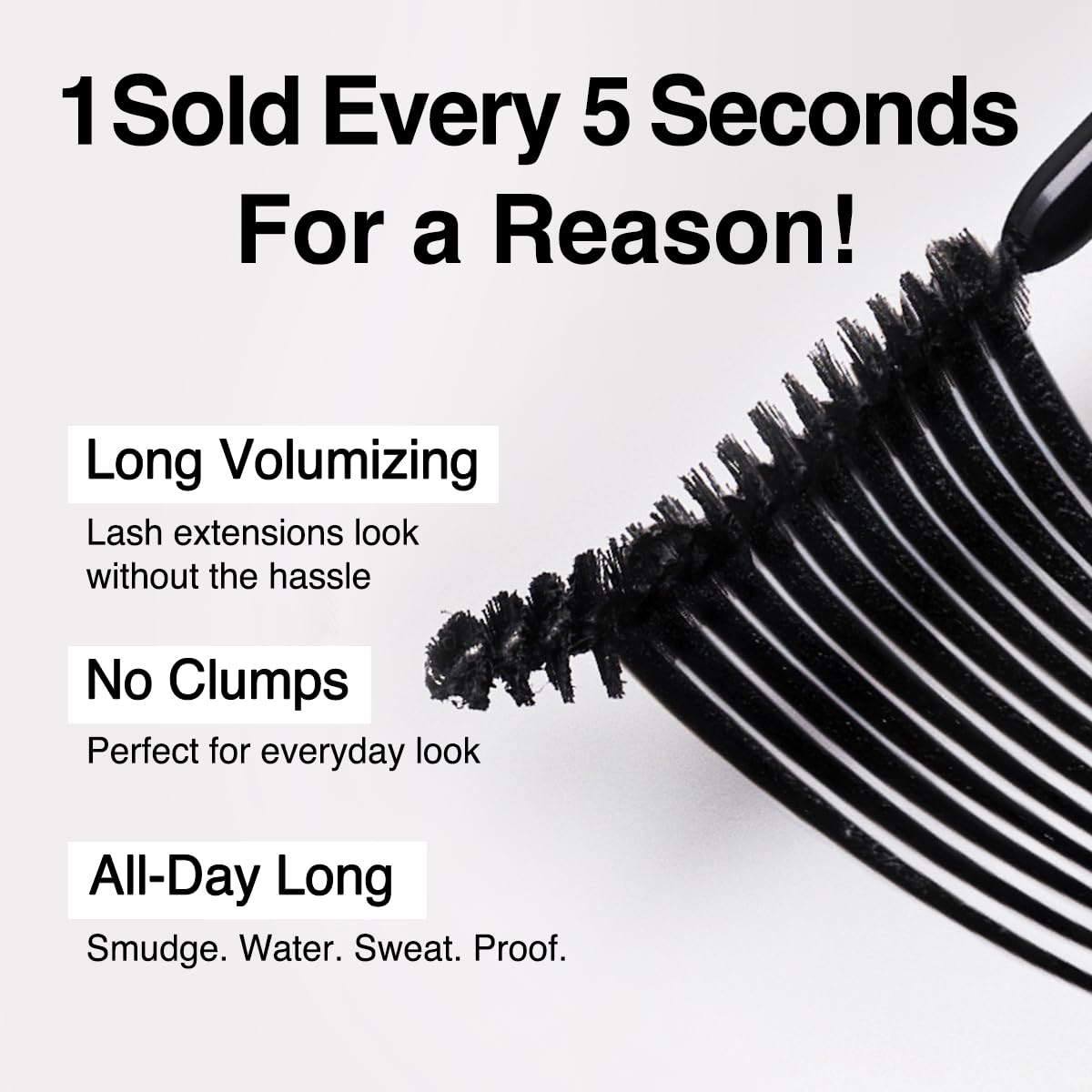 CLIO Kill Lash Superproof Mascara lifting effect showcased on curled lashes.