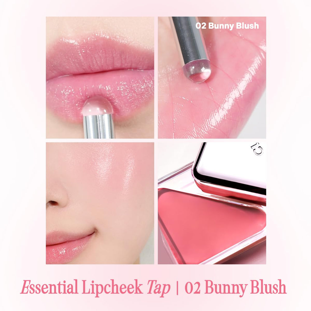 CLIO Bunny Flush on lips offers glossy color with lightweight comfort.
