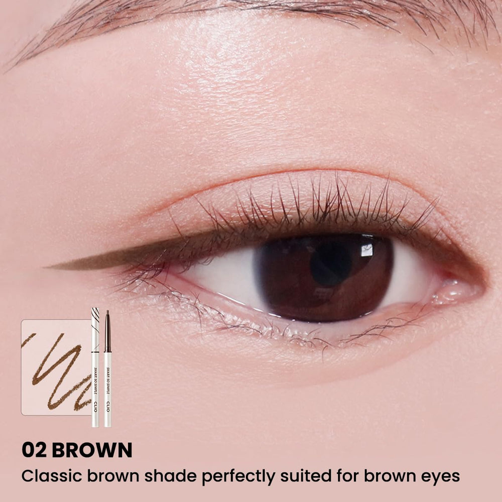CLIO Professional Sharp So Simple waterproof liner wear test demonstrates long-lasting wear.