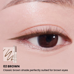 CLIO Professional Sharp So Simple waterproof liner wear test demonstrates long-lasting wear.