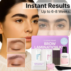 CLIONE PRIME brow lamination kit applicator brush used for precise brow shaping.