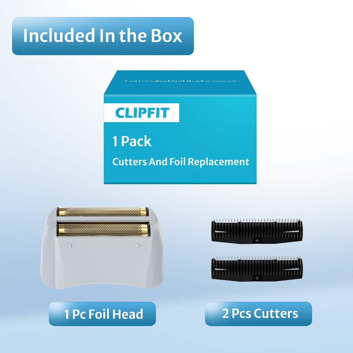 CLIPFIT hypoallergenic titanium foil close-up reduces skin irritation potential.