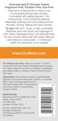 CLn 2-in-1 Gentle Wash & Shampoo foam-lather on hand demonstrates gentle cleansing for irritated skin.