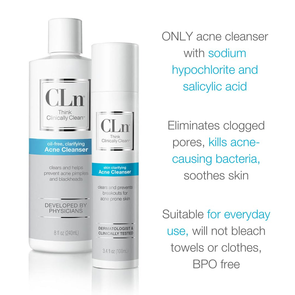 CLn hypoallergenic formula showcased on bottle for irritation-free use.