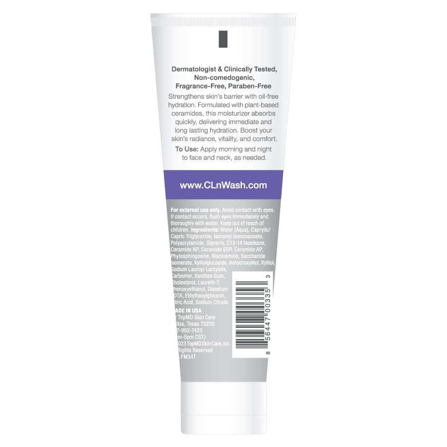CLn facial moisturizer bottle pump top enables easy, mess-free morning and night application.
