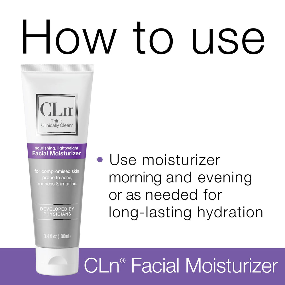 CLn facial moisturizer ingredient-ceramides-niacinamide emphasizes plant-based ceramides and antioxidants for nourishment.