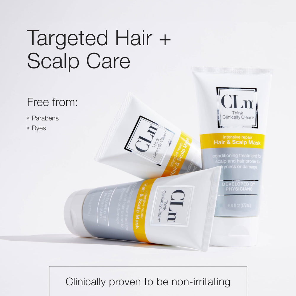 CLn Hair Mask eucalyptus scent closeup for refreshing sensory experience.