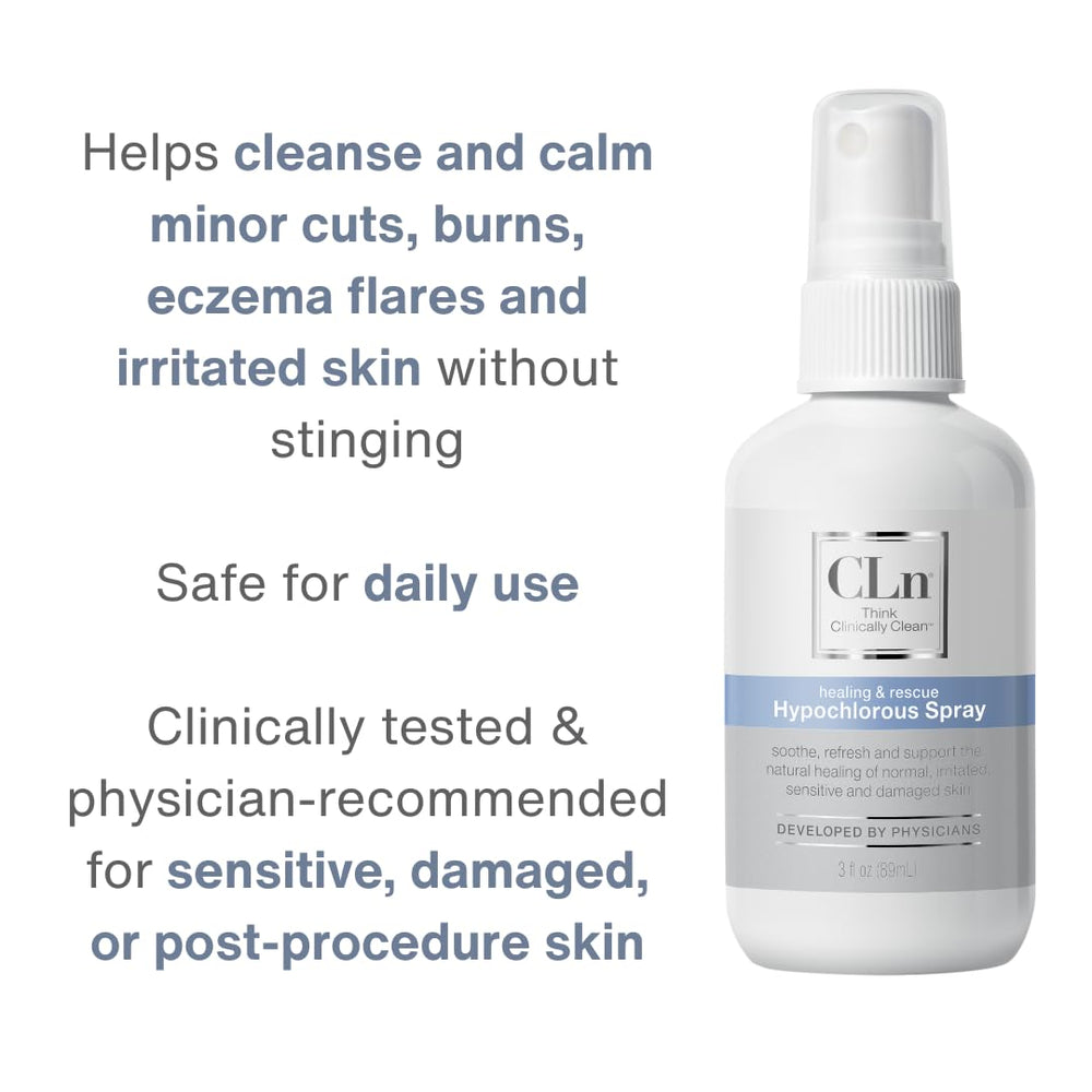 CLn Hypochlorous Spray safe around eyes, nose, mouth, and ears