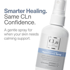 Close-up of CLn Hypochlorous Spray mist refreshing the skin