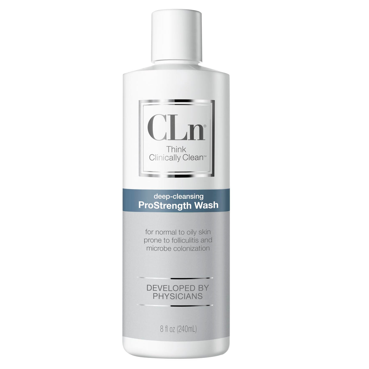CLn ProStrength Wash bottle front for daily cleansing and oil balance.