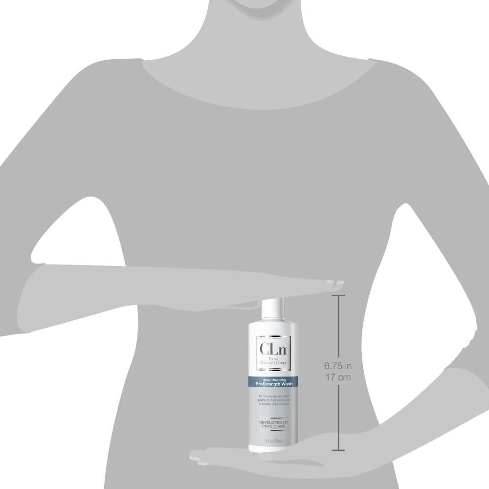 CLn ProStrength Wash foaming-lather demonstrates gentle cleansing and exfoliation.