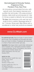 CLn Shampoo close-up foamy lather demonstrating oil and dead skin removal