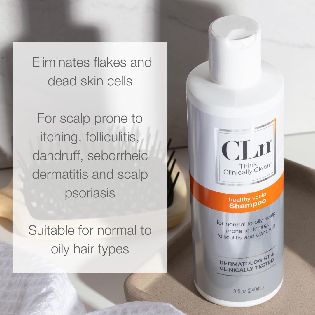 CLn Shampoo label details noting parabens SLS free and fragrance free