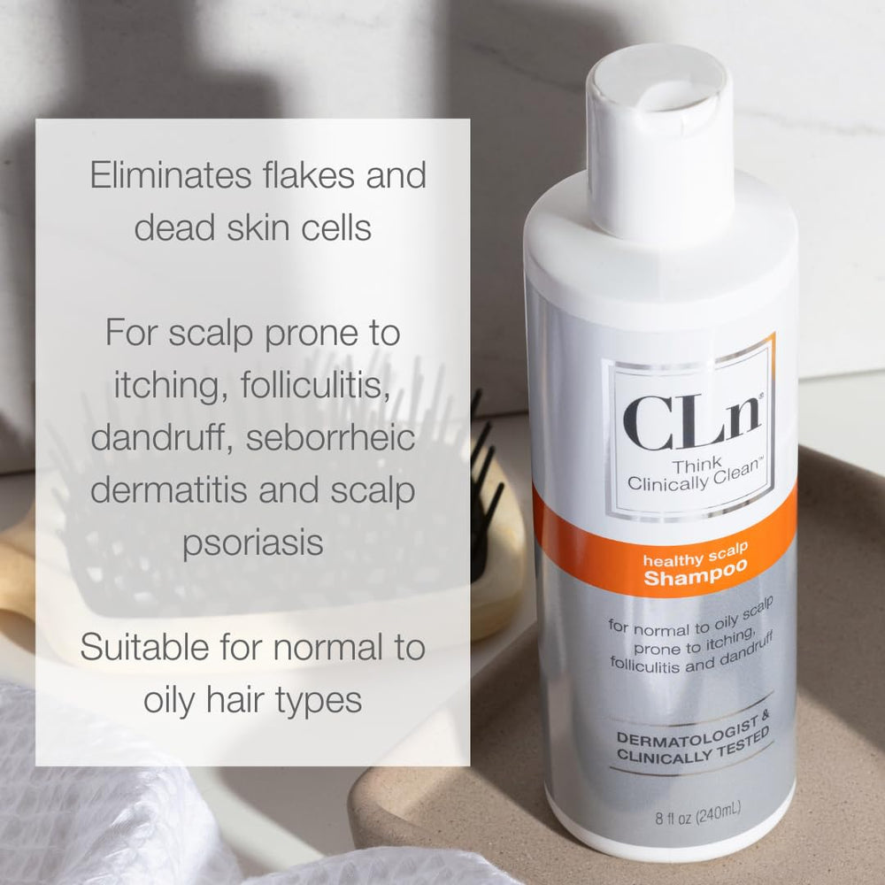 CLn Shampoo label details noting parabens SLS free and fragrance free