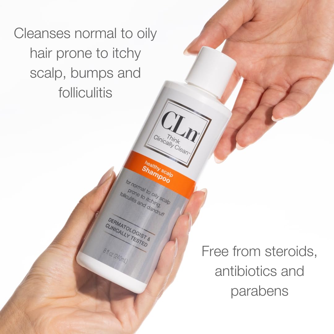 CLn Shampoo use case beard and scalp care for shaved heads or folliculitis prone grooming
