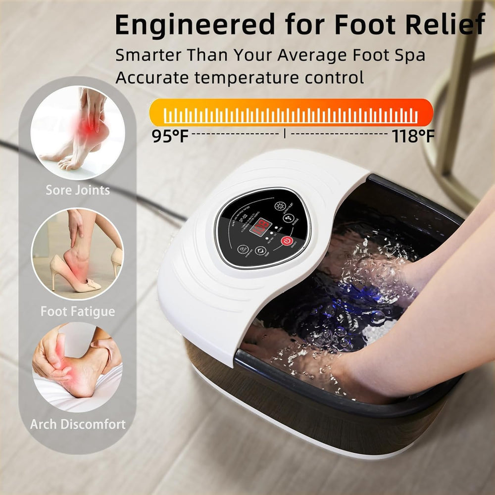 closewave foot spa-shiatsu-rollers-texture targets tired arches with gentle massaging action.