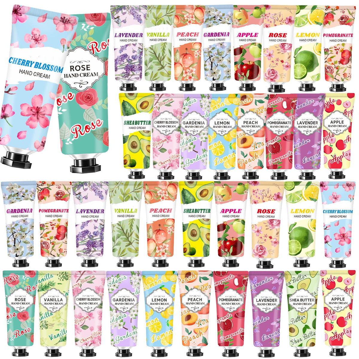 CLOTHES OF SKIN 38-pack hand cream varieties palette showcases mood-friendly scents for daily hand care.