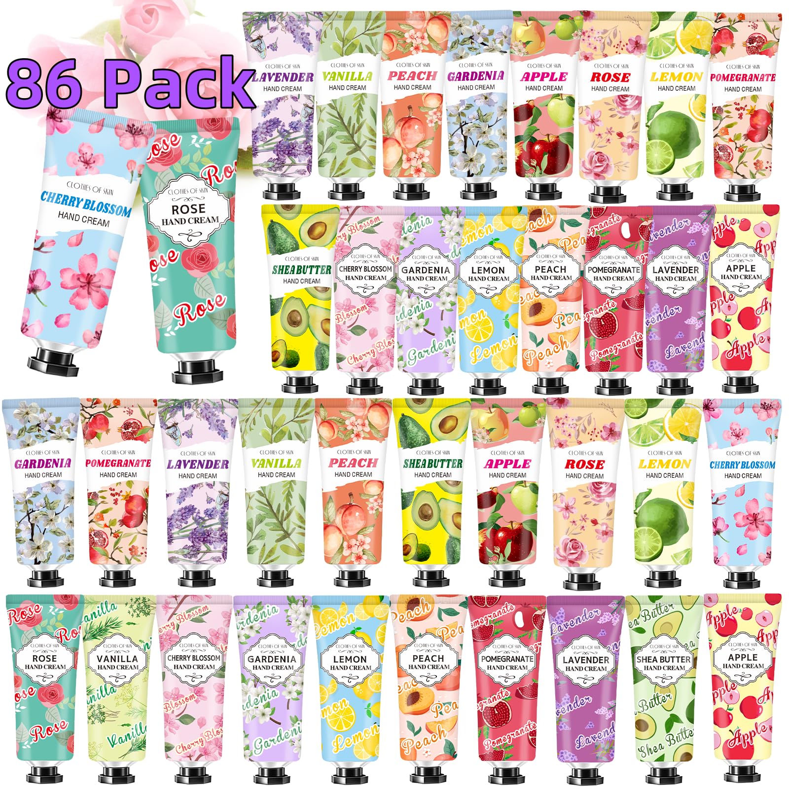 CLOTHES OF SKIN 86pack hand cream varieties for daily moisture