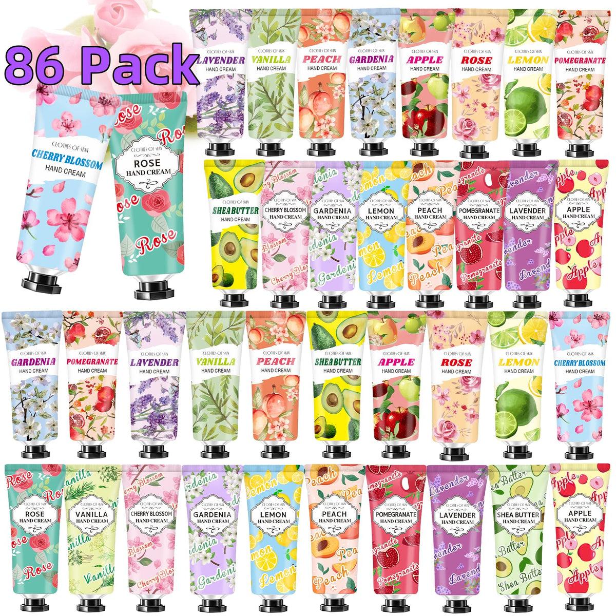 CLOTHES OF SKIN 86pack hand cream varieties for daily moisture
