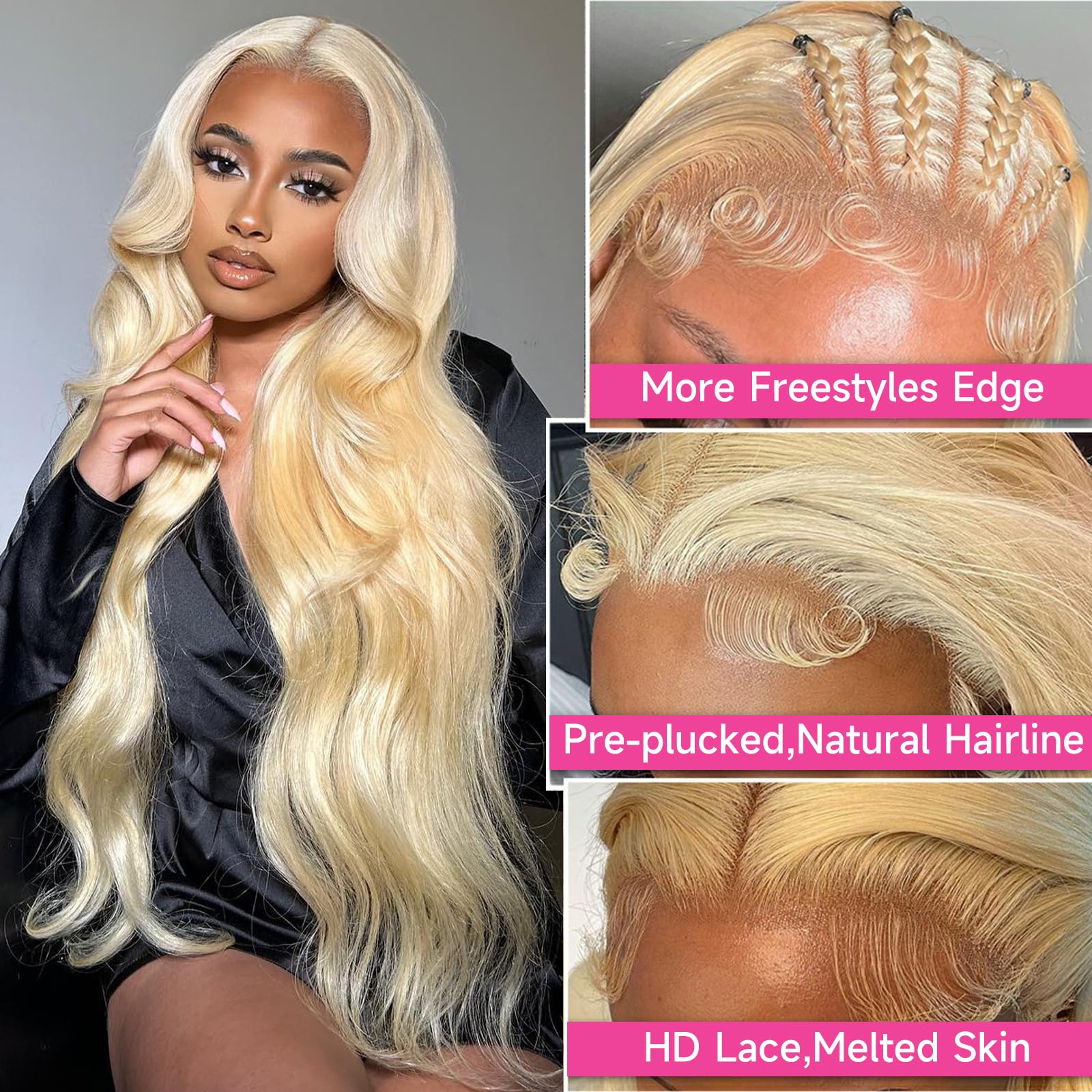 Cloudeer 613 lace-front wig front view showing natural hairline