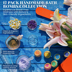 CLOUQUAR chamomile bath bomb – soothing aroma for unwinding after work.