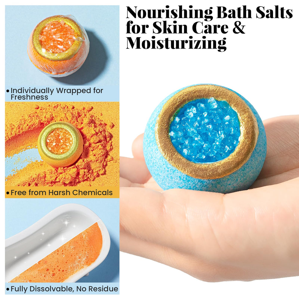 CLOUQUAR lily bath bomb – long-lasting bubbles for a spa-like soak.