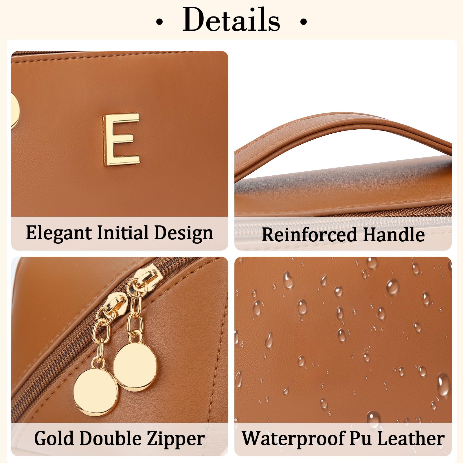 CLOUDWINGS brown PU leather with durable hardware for long-lasting use