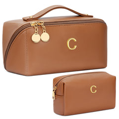 CLOUDWINGS initial makeup bag shows personalized monogram, ideal for a thoughtful birthday gift