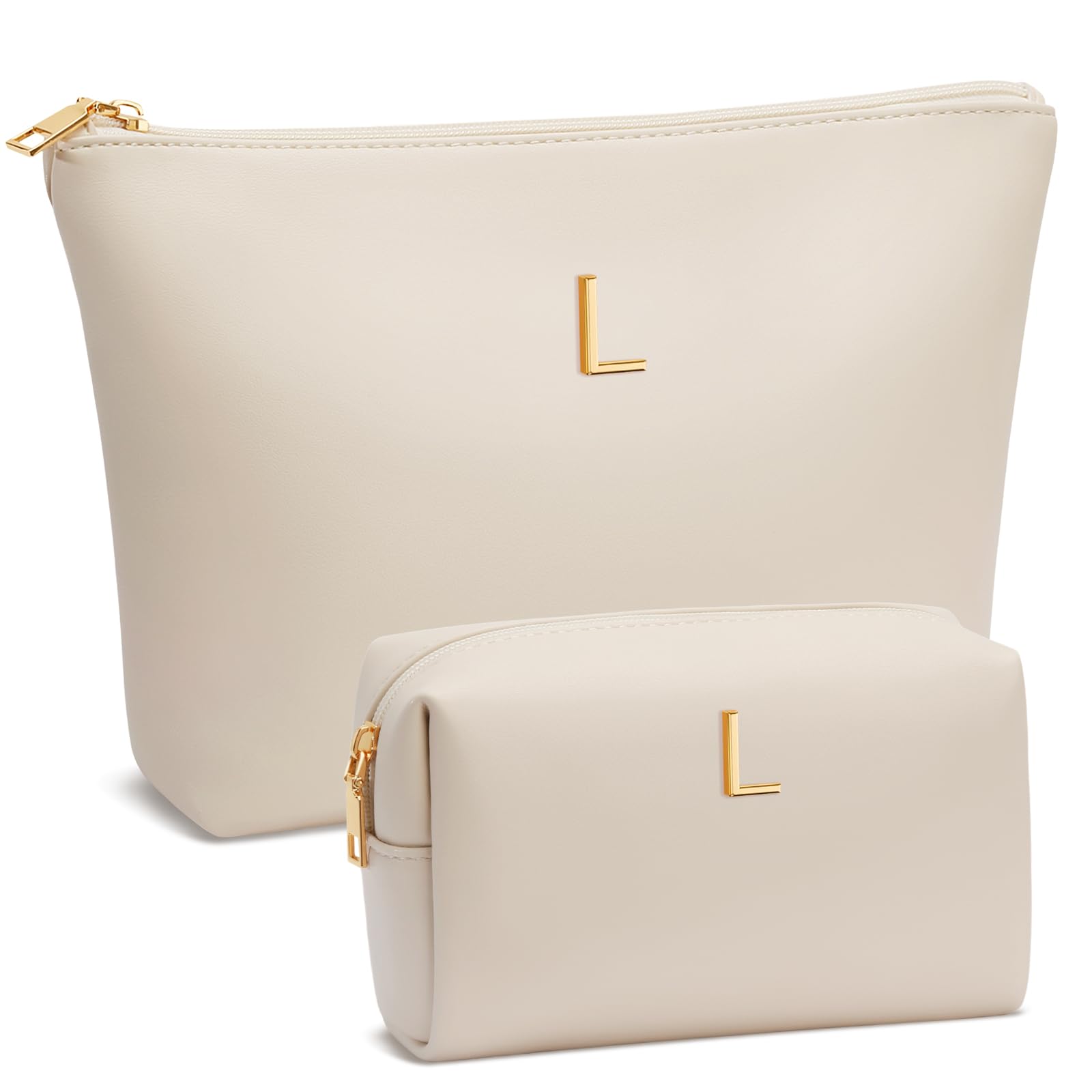 Cloudwings initial makeup bag with monogram for personalized gifting.