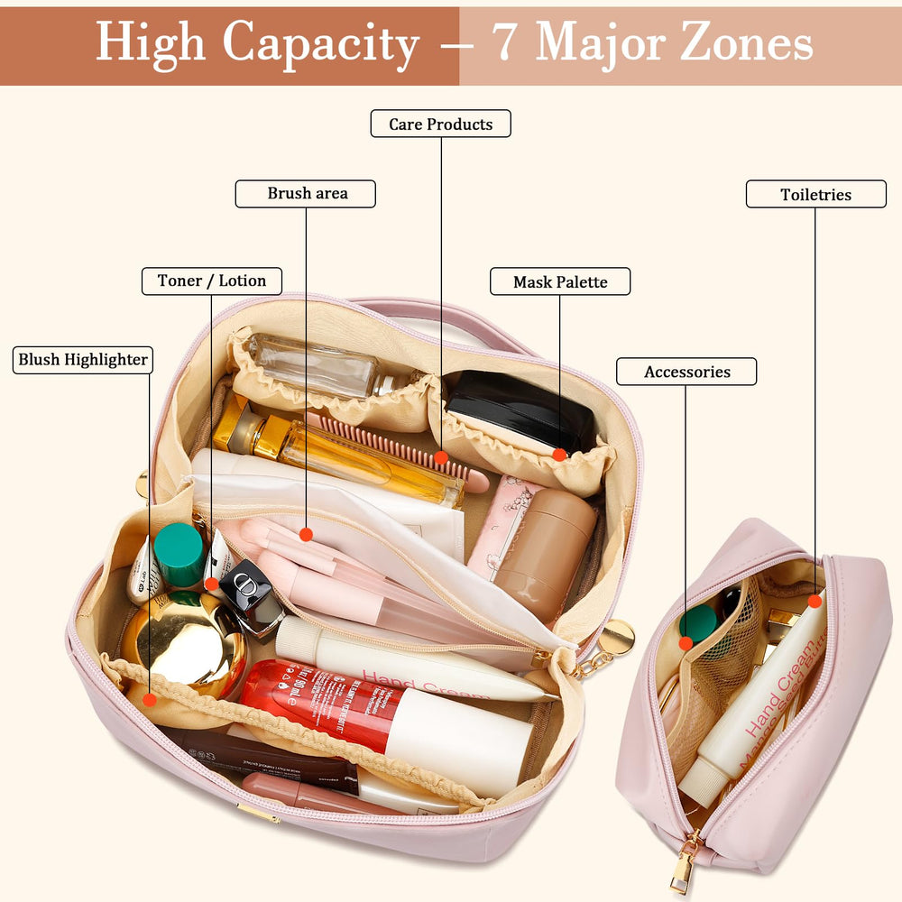 CloudWINGS interior compartments pink illustrating storage for cosmetics and brushes