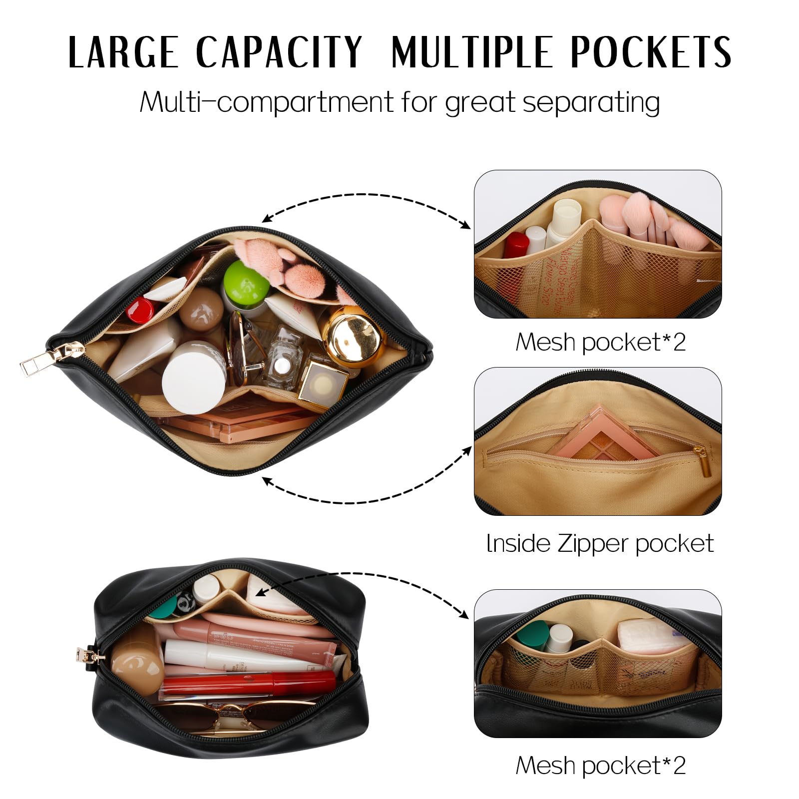 CLOUDWINGS makeup bag in use as a versatile cosmetics and toiletries pouch