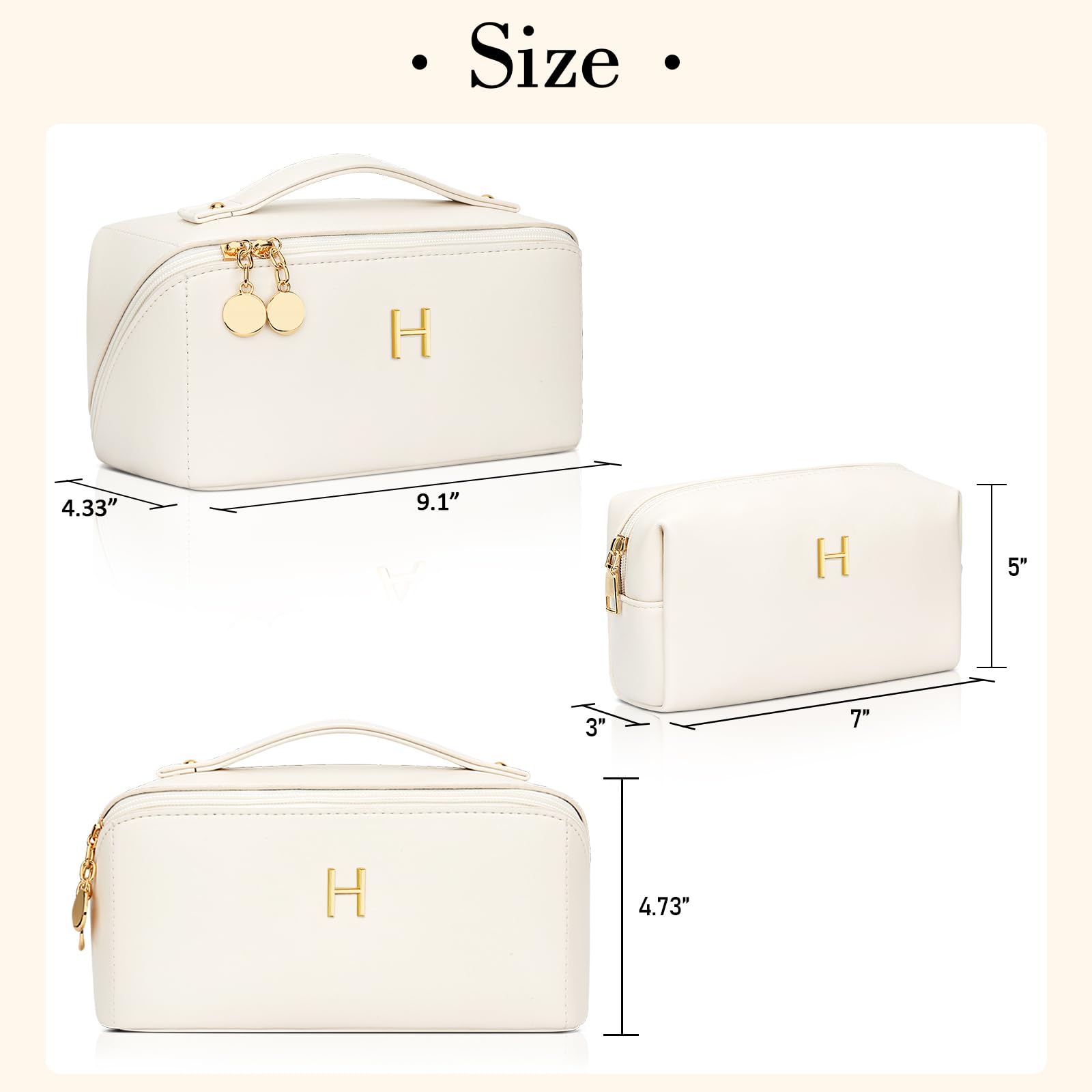 CloudWings matching small toiletry bag with mesh pockets for organization on the go