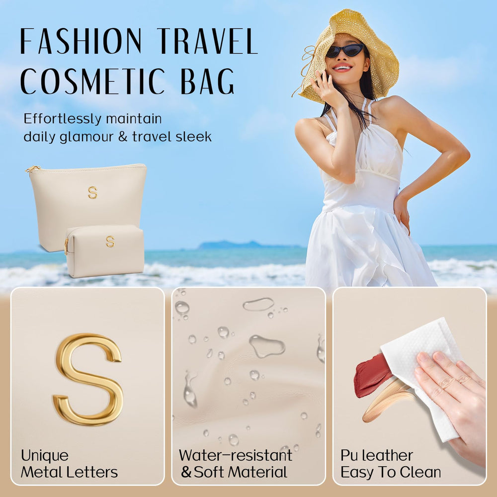 CLOUDWINGS PU leather waterproof bag protects toiletries in humid bathrooms.