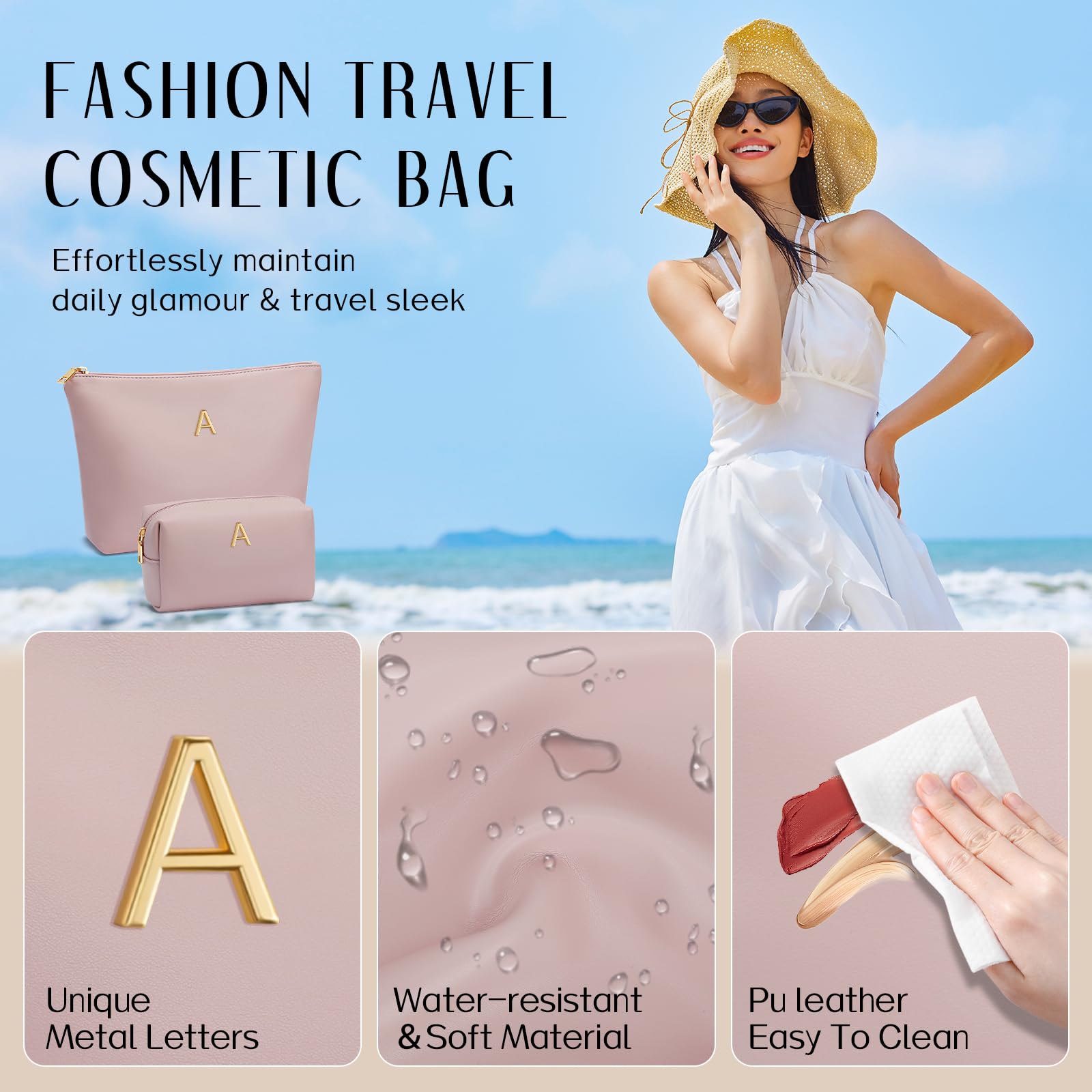 Cloudwings smart compartments keep makeup, brushes, and skincare neatly organized.