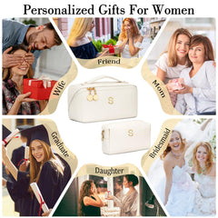 CLOUDWINGS travel cosmetic bag with clear divider aids quick visibility of essentials.