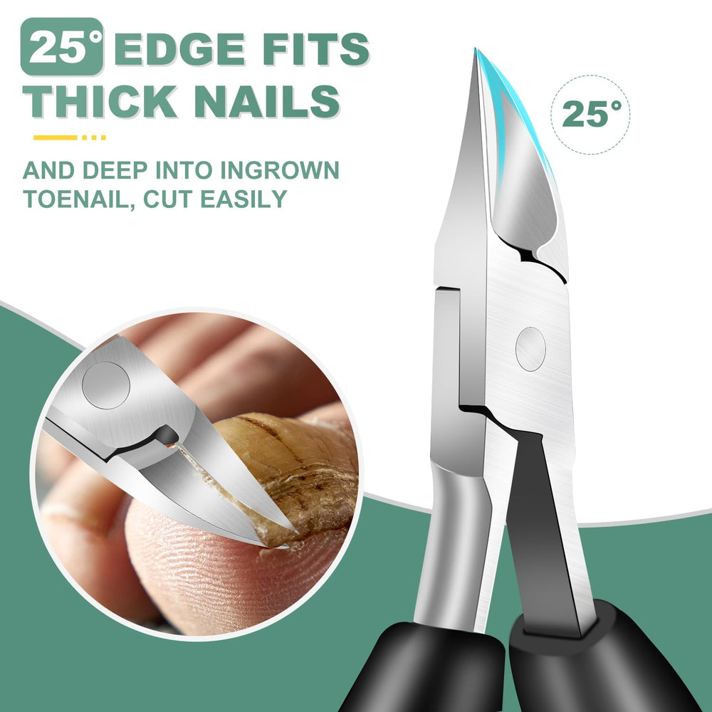 CLPPNA 45-degree slanted clipper targets ingrown nails for safer trimming.