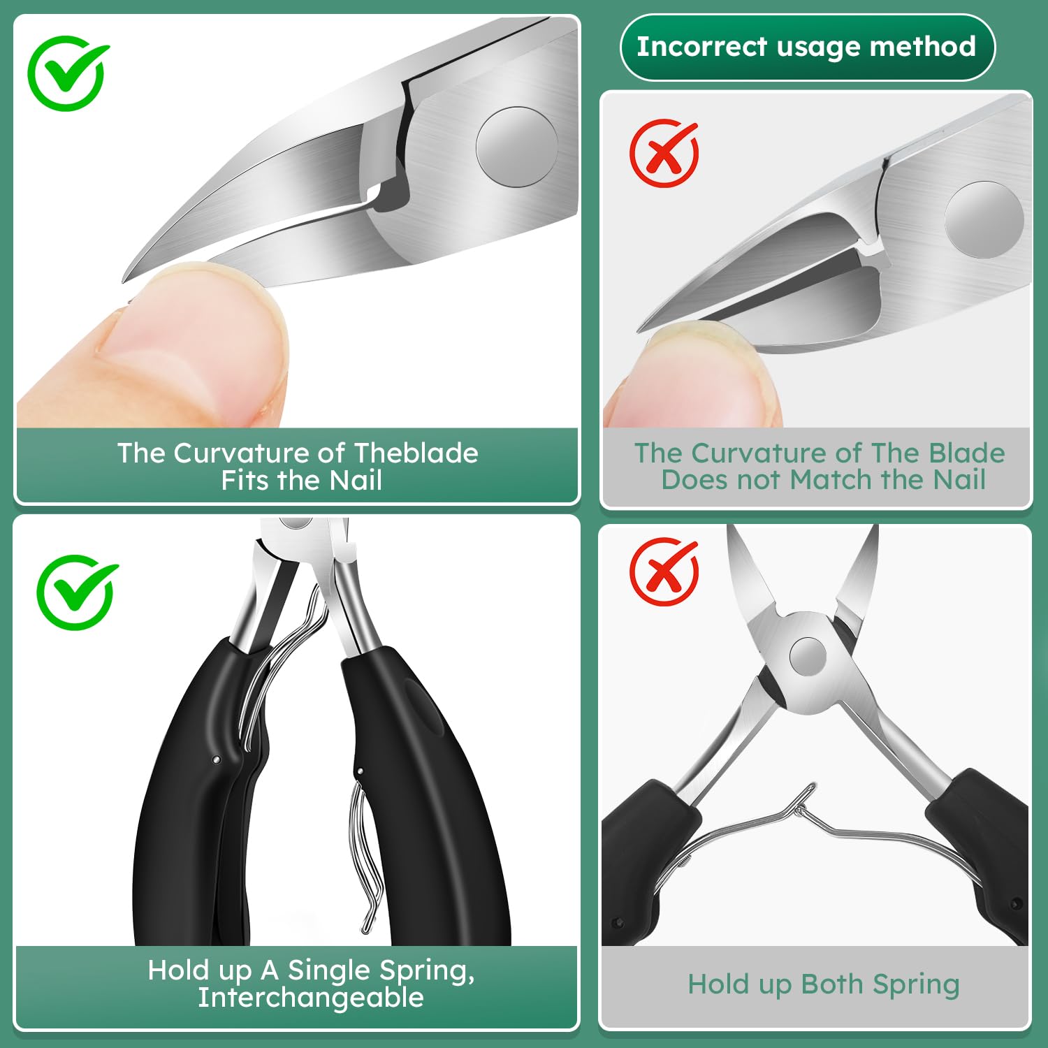 CLPPNA ingrown nail lifter eases lifting at the nail edge.
