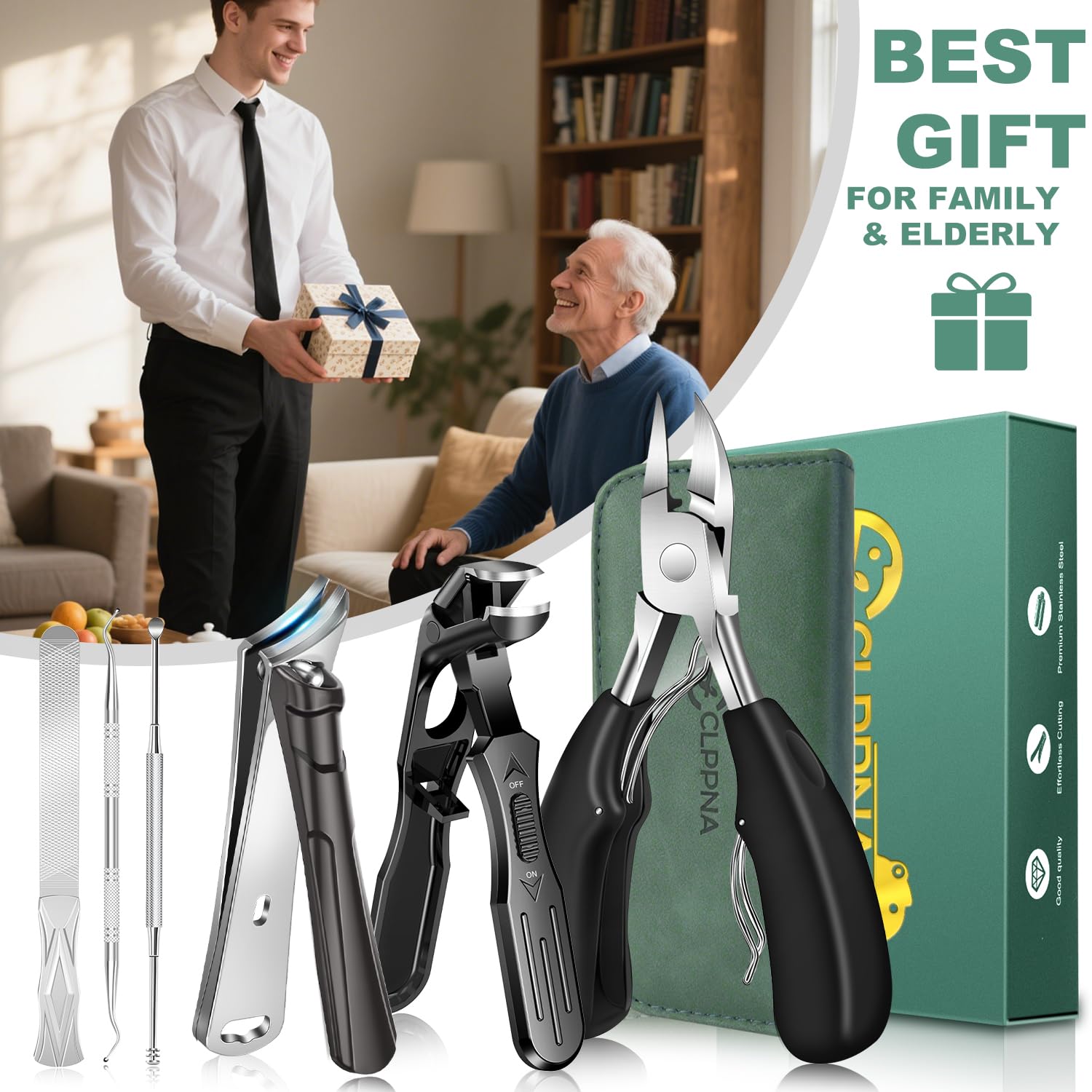 CLPPNA nail file provides a smooth finish after clipping.