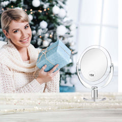 CLSEVXY vanity mirror 360 swivel for flexible angle viewing during routines