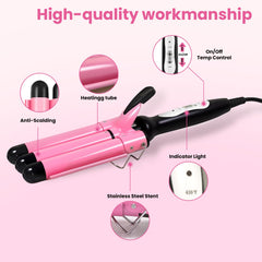 CLSYBelize triple-barrel heat settings display helps tailor look.