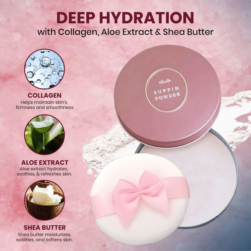 Club Suppin aloe and shea butter ingredients convey moisturized comfort.
