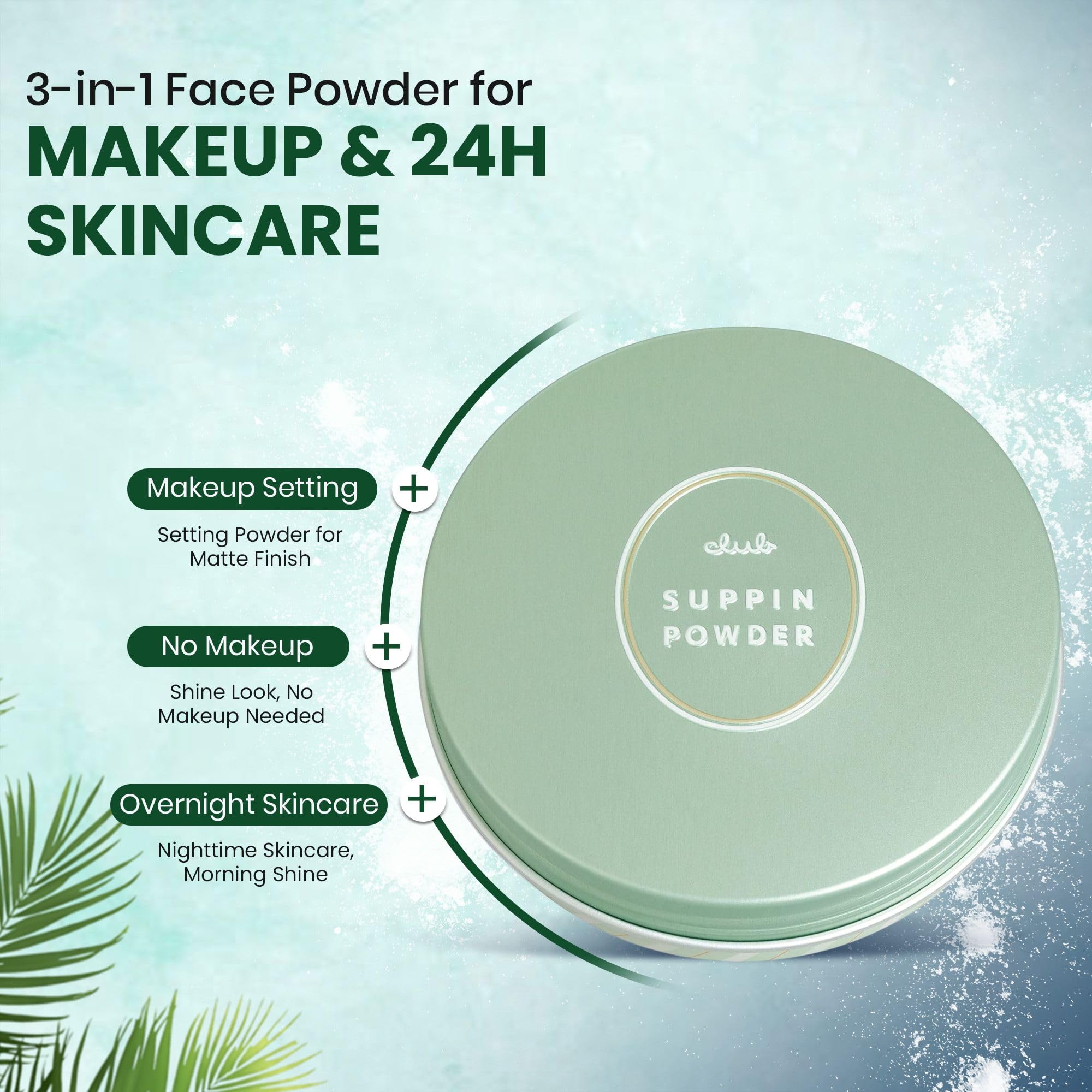 Club Suppin overnight skincare compact demonstrates shea hydration with aloe for makeup-free nights