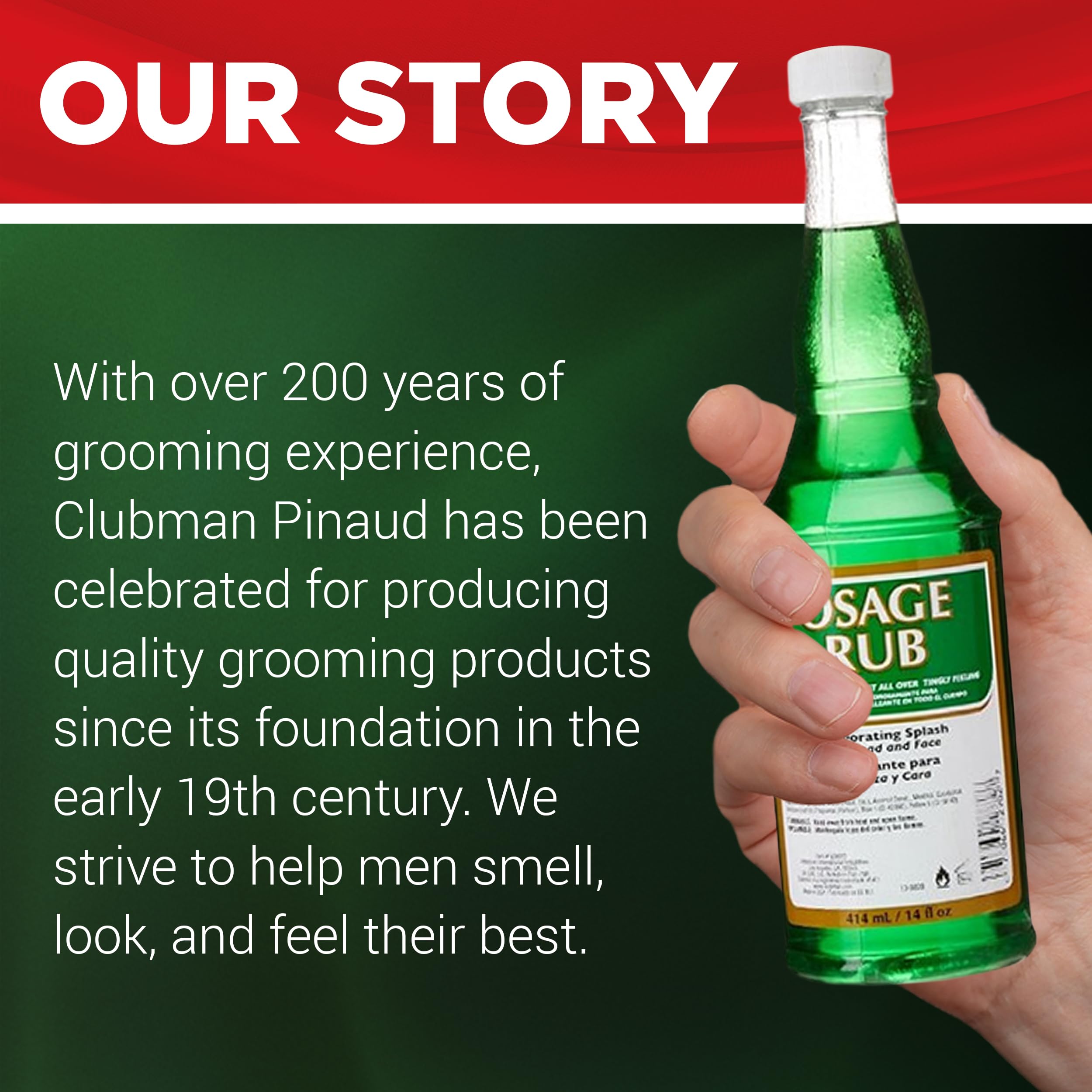 Complemento de afeitado con Clubman Jeris Osage Rub.