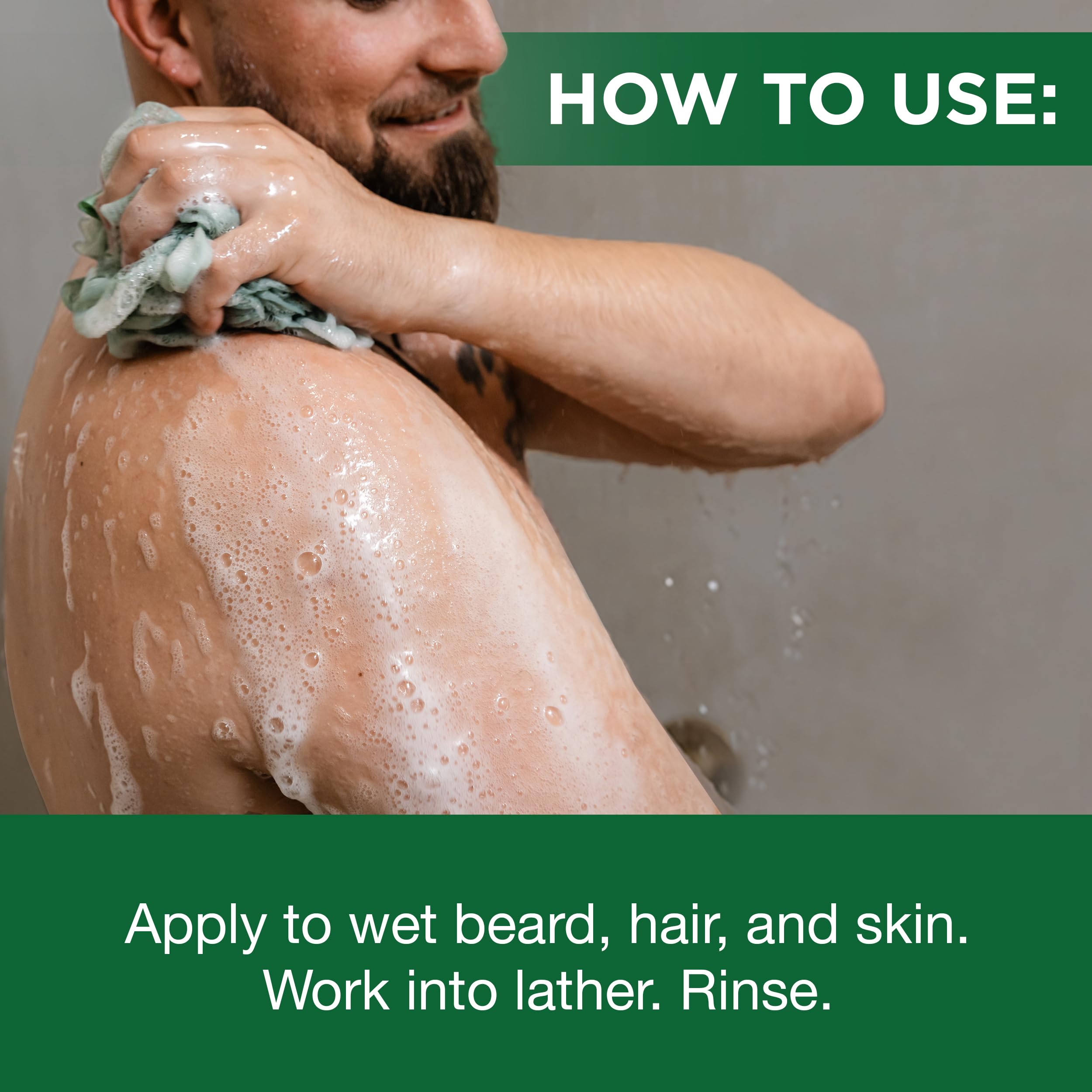 Clubman Pinaud after-shower beard and skin look refreshed and cared-for.