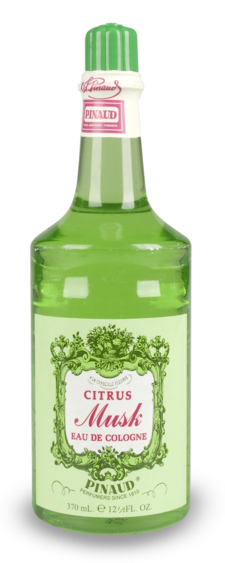 Clubman Pinaud Citrus Musk bottle showcases refreshing aftershave scent and skin-soothing potential